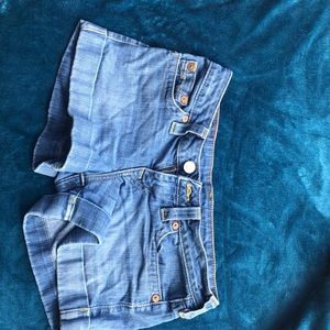 True Religion Blue Jean Shorts